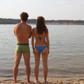 Abendstimmung am Strandbad Langener Waldsee