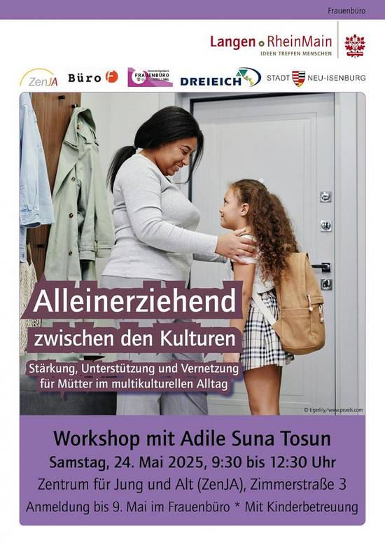 Plakat Alleinerziehend zwischen den Kulturen 24.05.2025 © Stadt Langen