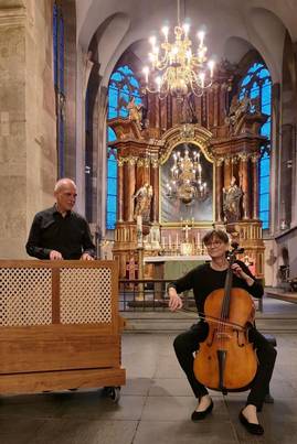 petra und andreas k hs barockcello truhenorgel foto a. k hs