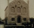 Historisches Foto der alten Langener Synagoge an der Dieburger Straße. synagoge