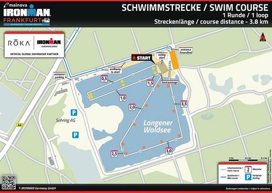 Ironman Karte Schwimmstrecke 2024 © Ironman Germany GmbH